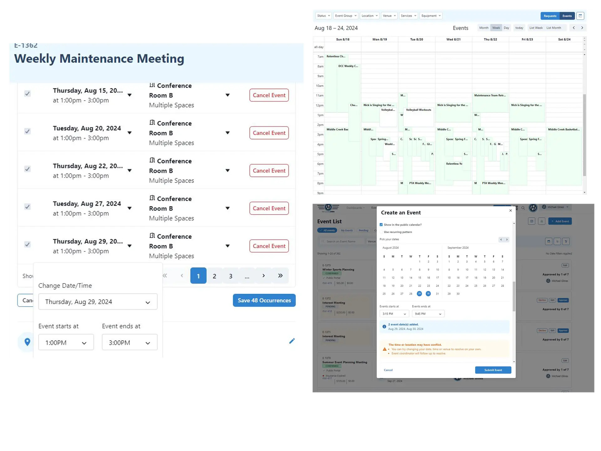 Calendars screenshot