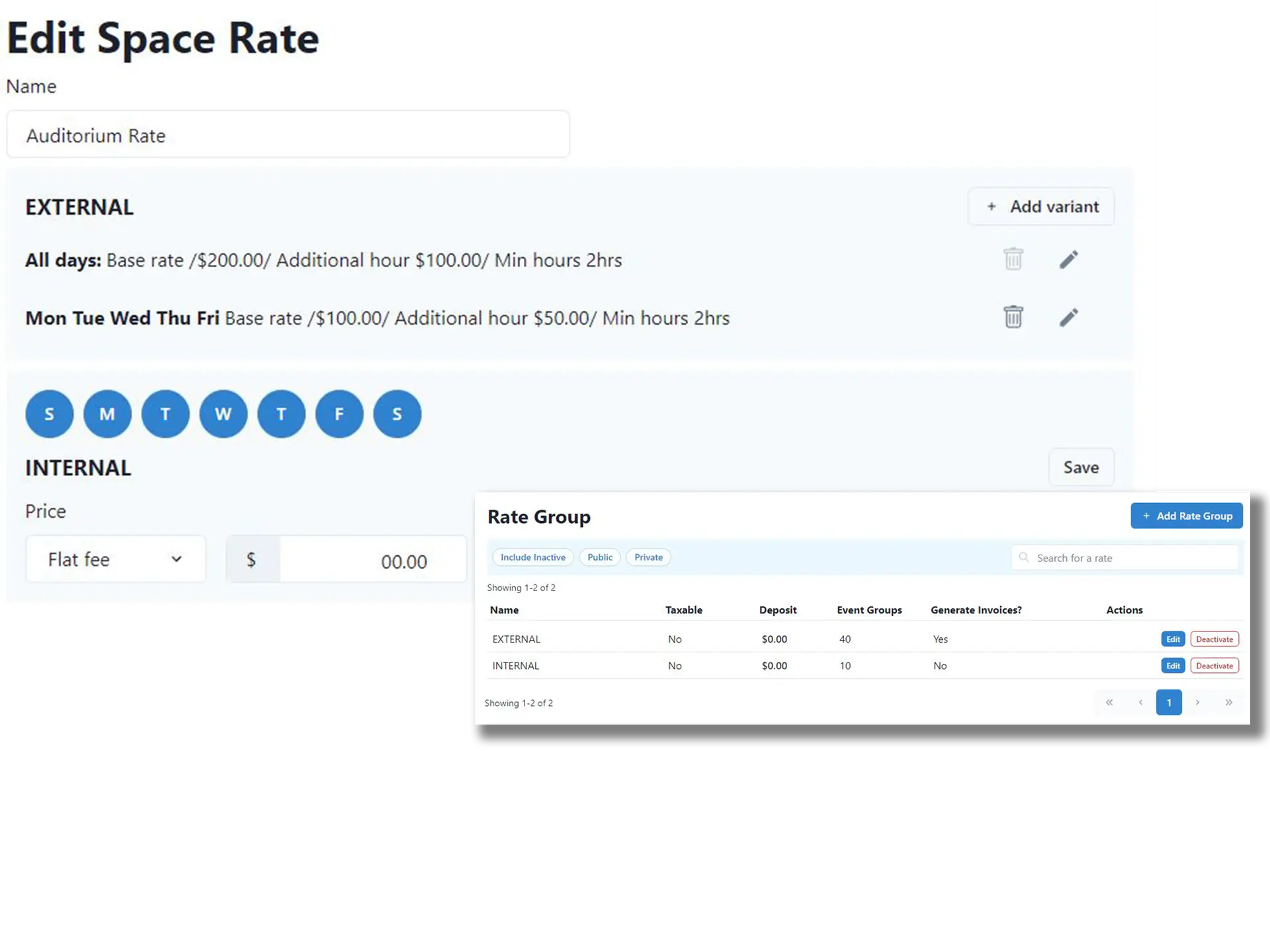Invoicing screenshot