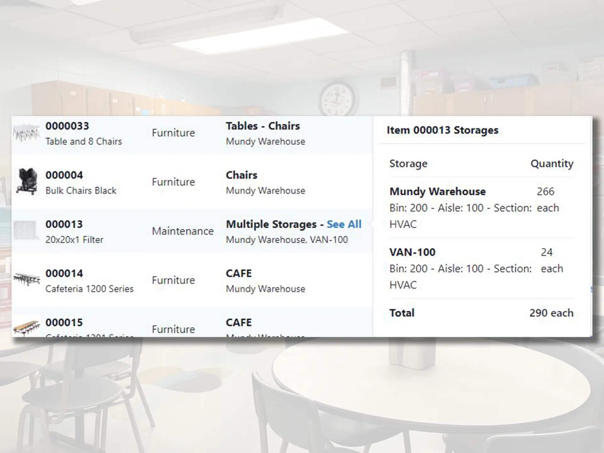 Manage Inventory screenshot