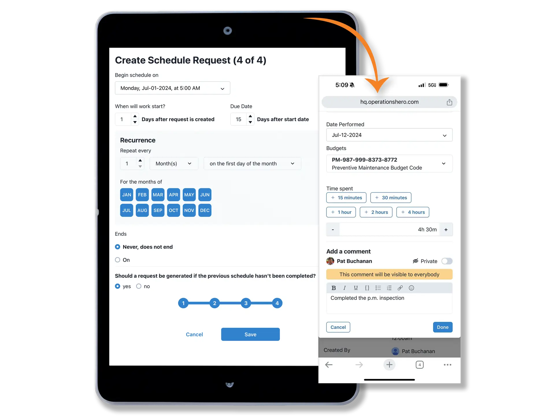 Preventative Maintenance screenshot
